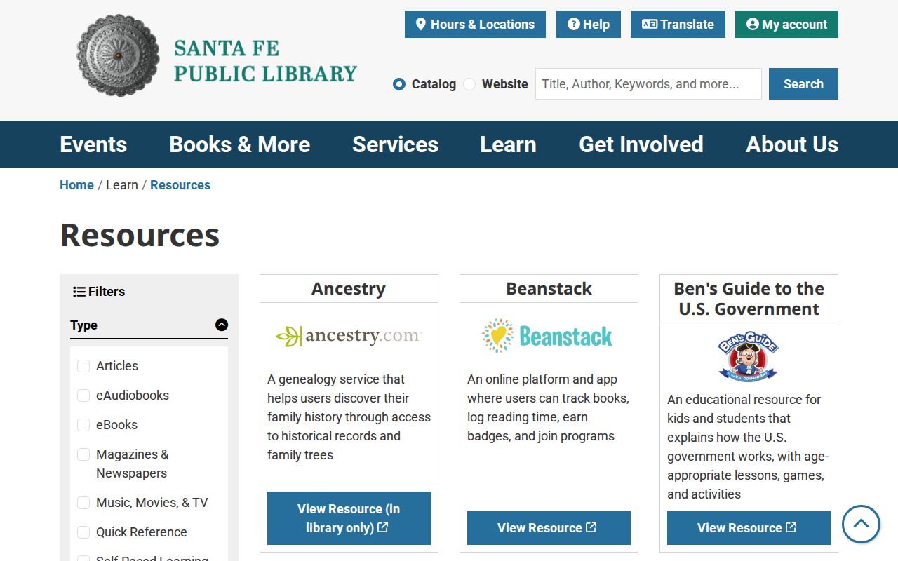 Santa Fe city directory research resources at the public library