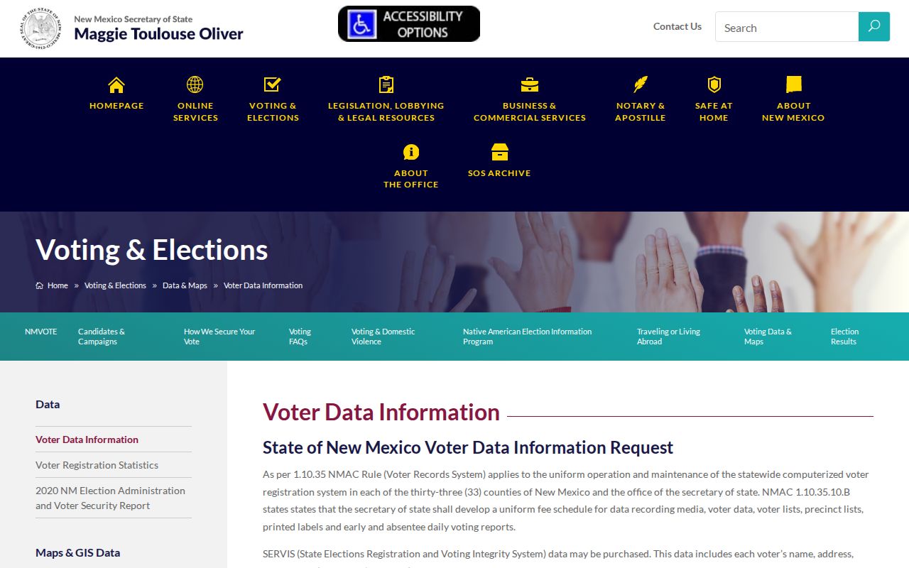 Santa Fe neighbors SERVIS voter-data request information