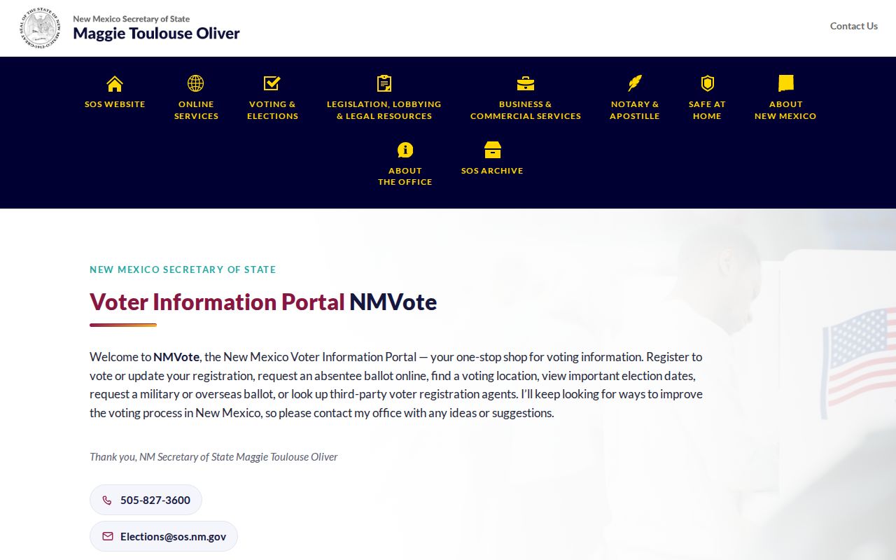 Santa Fe resident lookup limits on the NMVote registration portal