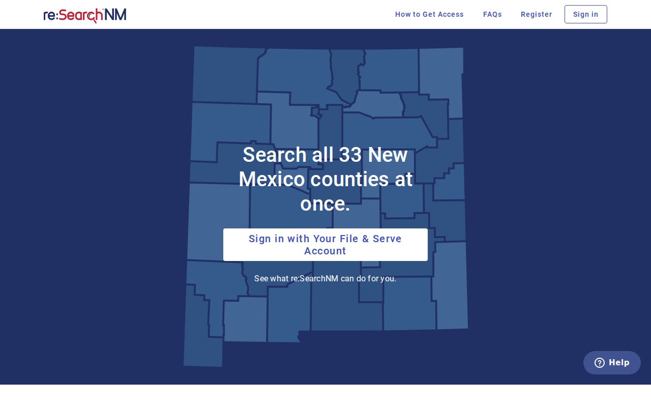 Santa Fe resident lookup through the re:SearchNM court access portal